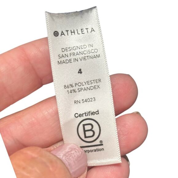 Athleta Brooklyn Textured Ankle Pants Size 4 Navy blue plaid - Picture 7 of 12